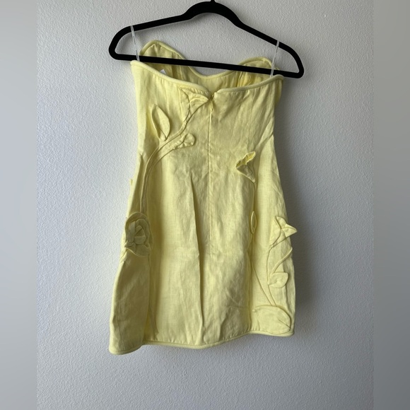 ZIMMERMANN Matchmaker strapless appliquéd linen mini dress US 4 - Picture 5 of 10